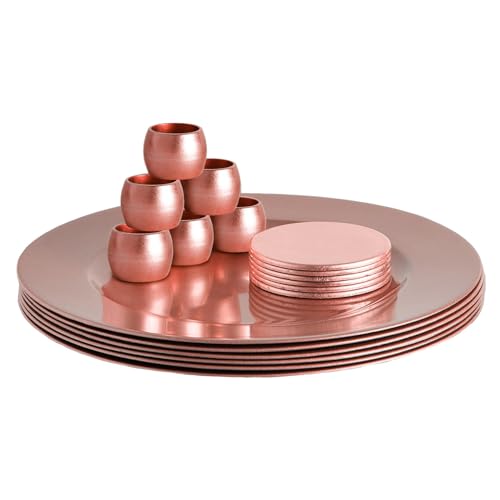 Argon Tableware Metallic Ladeplatten Set - 18pc - Roségold von Argon Tableware
