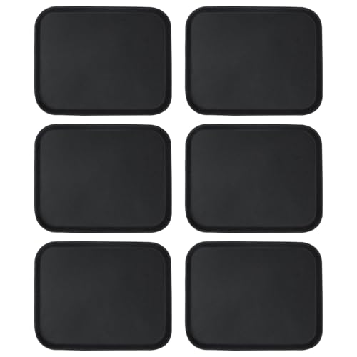 Argon Tableware Rechteckige Nicht -Rutsch -Servierschalen - 45 X 35cm - Schwarz - 6. Packung von Argon Tableware