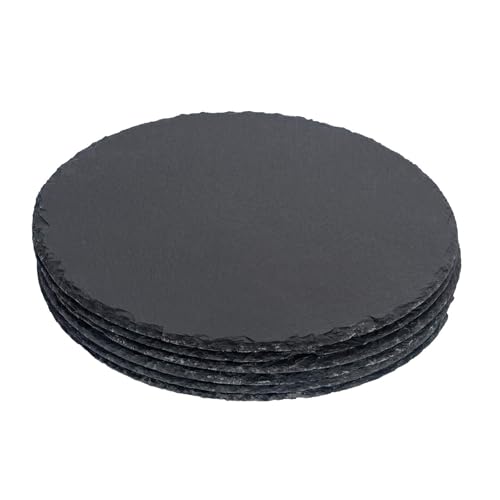 Argon Tableware Runde Schiefer -Dinner -Teller - 33cm - Pack Von 6 von Argon Tableware