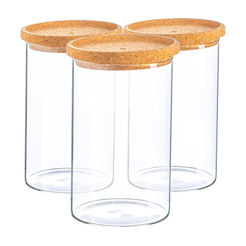 Argon Tableware Scandi Storage Jar Mit Korkdeckel - 1L - Pack Von 3 Argon Tableware Scandi Storage Jar Mit Korkdeckel - 1L - Pack Von 3 von Argon Tableware