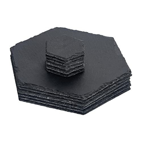 Argon Tableware Hexagon Slate Slacemats & Coasters Set - 12pc von Argon Tableware