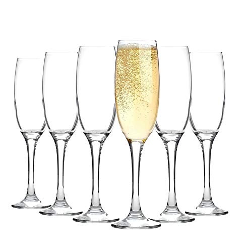 Argon Tableware 24 x 220 ml Champagnerflöten - klassische Serie - moderner Stil, spülmaschinenfest, festliche Glas-Trinkflöten für Champagner, Prosecco, Sekt von Argon Tableware