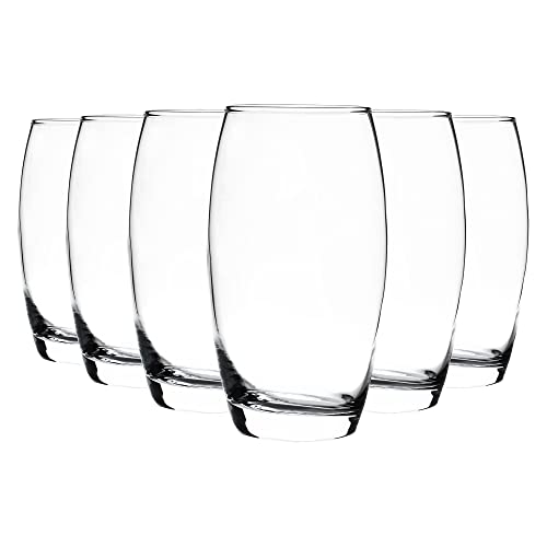Argon Tableware Highball-Gläser, 6er-Set - 510 ml, „Tondo“, Moderne Hiball-Trinkgläser, Trinkgläser, spülmaschinenfeste Trinkbecher für Wasser, Saft, Cocktails von Argon Tableware
