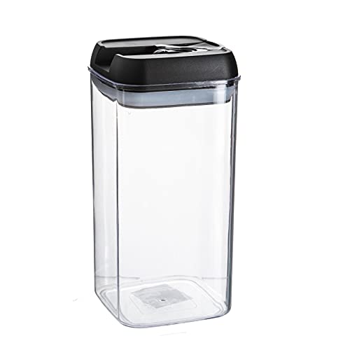 Argon Tableware Flip Lock Plastic Food Lagerbehälter - 1,2L - Schwarz von Argon Tableware