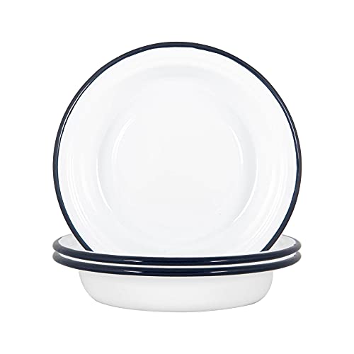 Argon Tableware Weißer Emaille Deep Bowls - 19cm - Marine - Pack Von 12 von Argon Tableware