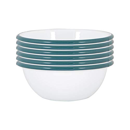 Argon Tableware Weiße Emailleschalen - 16cm - Grün - Pack Von 6 von Argon Tableware