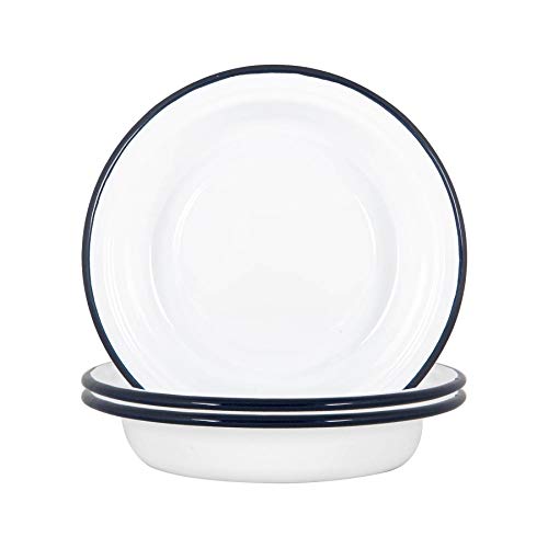 Argon Tableware Weißer Emaille Deep Bowls - 19cm - Marine - Pack Von 6 von Argon Tableware