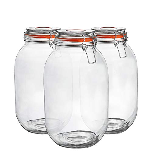 Einmachgläser/Keksdosen aus Glas - 3000 ml - 3 Stück von Argon Tableware