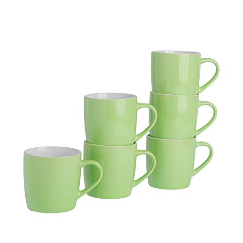 Rink Drink Argon Tableware Tee-Kaffeetasse - 6pc altkolorierter Keramik Cups Set - 350ml - Grün - Packung mit 6 von Argon Tableware