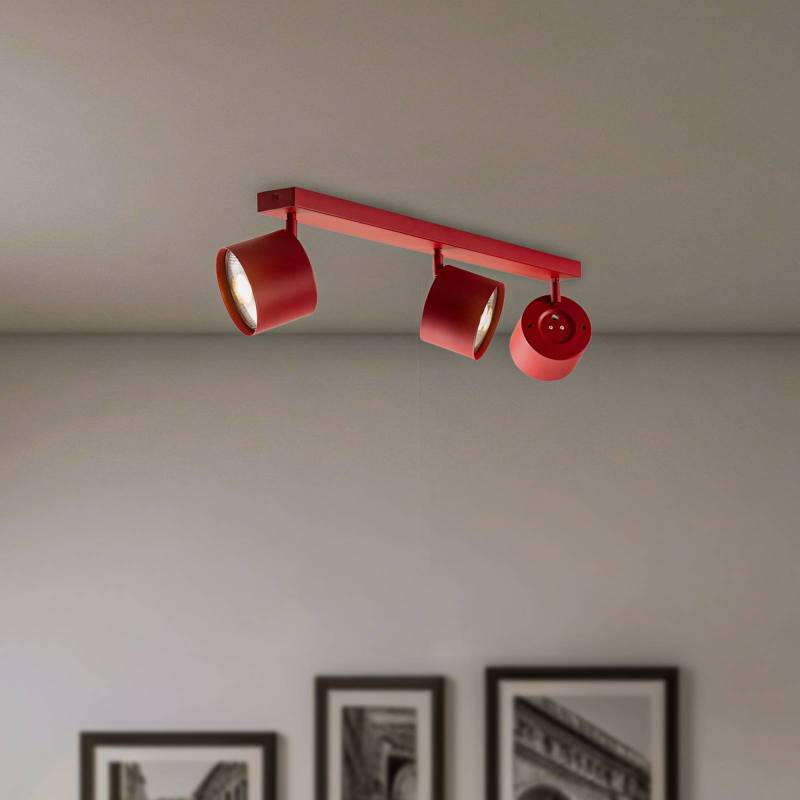 Deckenspot Chloe verstellbar dreiflammig, rot von Argon