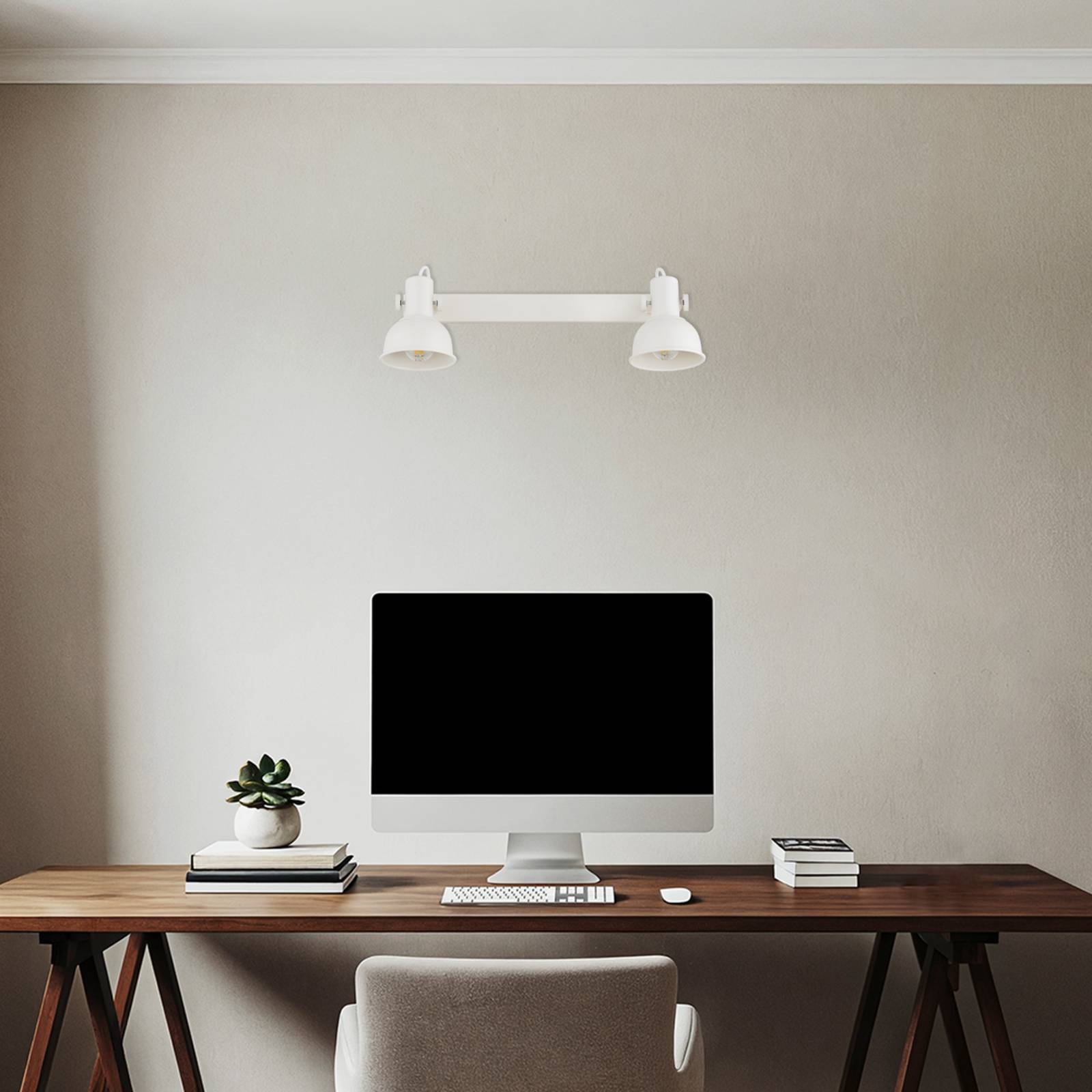 Deckenleuchte Trogir, beige, 2-flammig, Länge 27 cm Deckenleuchte Trogir, beige, 2-flammig, Länge 27 cm von Argon