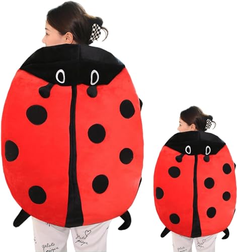 Big Bug Pillow Marienkäfer Kissen Zum Anziehen Niedliches Käfer Plüschkissen Große Größe Marienkäfer Wearable Ladybug Pillow (60cm/23.6inch) von Argumub