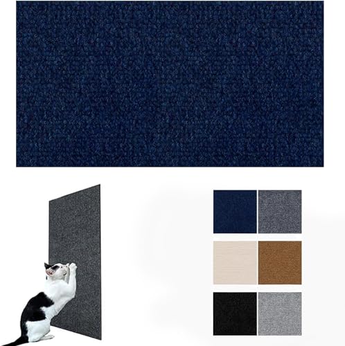 Climbing Cat Scratcher, DIY Climbing Cat Scratcher, Trimmbare Selbstkleber Kratzmatte Katze, Katzen Kratzmatte Kratzschutz Sofa, Kratzteppich für Katz (Navy blau, 24 * 40in) von Argumub