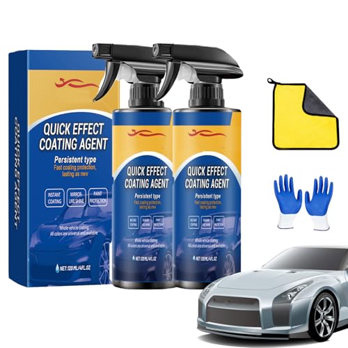 Drachenkind Autolack Spray, Sopami Quick Effect Coating Agent, Multifunktionales Auto Beschichtungsspray, 3-in-1-Nano-Autobeschichtungssprays Kombinieren Reparatur, Aufhellung Und Schutz (2 Flasche) von Argumub