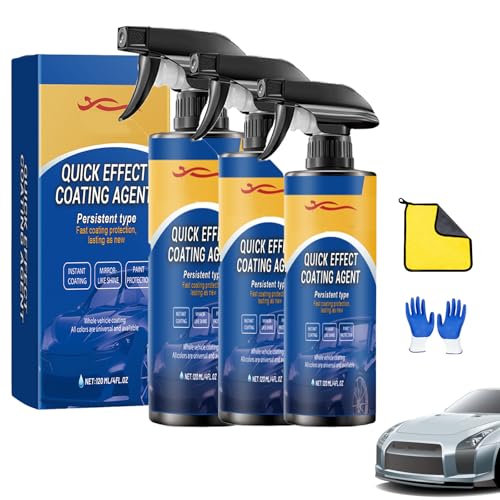 Drachenkind Autolack Spray, Sopami Quick Effect Coating Agent, Multifunktionales Auto Beschichtungsspray, 3-in-1-Nano-Autobeschichtungssprays Kombinieren Reparatur, Aufhellung Und Schutz (3 Flasche) von Argumub