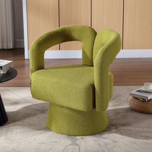 Arhatreya 360 Grad drehbare Kuschelfass-Akzentstühle, runde Sessel mit breiter Polsterung, Flauschiger Stoffsessel für Wohnzimmer, Schlafzimmer, Büro, Warteräume Grün Arhatreya 360 Grad drehbare Kuschelfass-Akzentstühle, runde Sessel mit breiter Polsterung, Flauschiger Stoffsessel für Wohnzimmer, Schlafzimmer, Büro, Warteräume Grün von Arhatreya