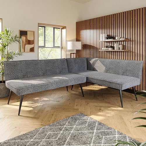 Arhatreya Samt Sofa, Vielseitiges und modisches modernes Möbel Polstersofa, Metall Beine, verstellbare Füße, für Wohnzimmer, Esszimmer, Party, grau von Arhatreya