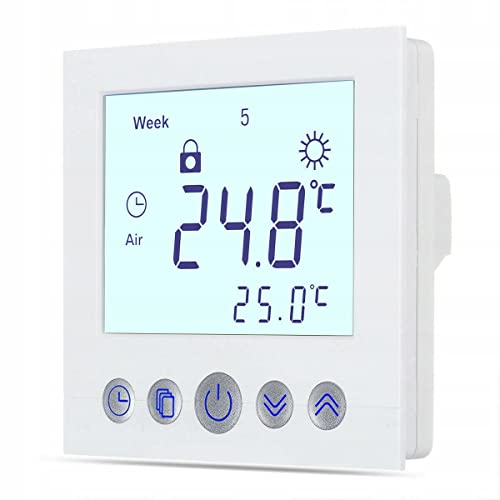 Digital Thermostat Raumthermostat Fußbodenheizung Wandheizung LED weiß 5+2/6+1/7 3 Modi von Arhatreya