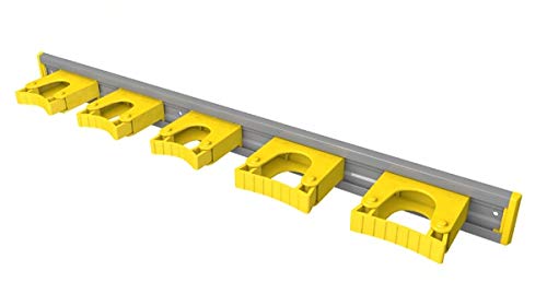 Aricasa 1049y appendi-attrezzi, 9 cm, 5 Anschlüsse und 4 Haken, gelb von ARICASA