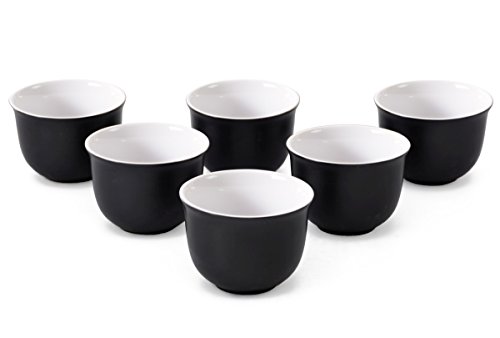 Aricola 6 Teecups Nelly mit samtweicher Haptik in elegantem weiß-schwarz Aricola 6 Teecups Nelly mit samtweicher Haptik in elegantem weiß-schwarz von Aricola