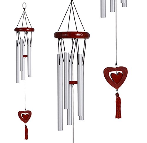 Aricola Klangspiel, Windspiel Silberherz mit 5 Aluminium-Röhren Aricola Klangspiel, Windspiel Silberherz mit 5 Aluminium-Röhren von Aricola