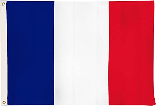 aricona Frankreich Flagge - Französische Nationalflagge 250 x 150 cm mit Messing-Ösen - Wetterfeste Fahne für Fahnenmast - 100% Polyester von Aricona