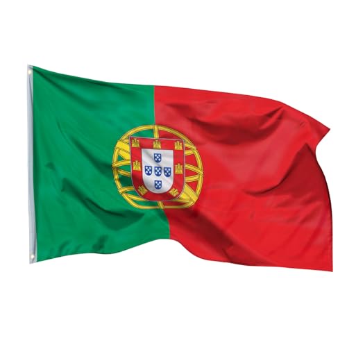 Aricona Portugal Flagge 90x150cm - wetterbeständige Fahne mit Messingösen, 100% Polyester, robuste Doppelnaht & in lebendigen Farben - ideal für Flaggen-Liebhaber Aricona Portugal Flagge 90x150cm - wetterbeständige Fahne mit Messingösen, 100% Polyester, robuste Doppelnaht & in lebendigen Farben - ideal für Flaggen-Liebhaber von Aricona