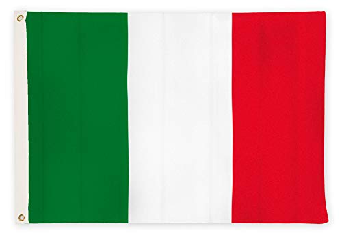 Aricona Italien Flagge 60x90m klein - wetterbeständige Fahne mit Messingösen, 100% Polyester, robuste Doppelnaht & in lebendigen Farben - ideal für Flaggen-Liebhaber von Aricona