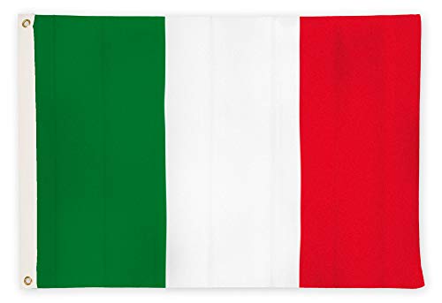 aricona Italien Flagge - Italienische Nationalflagge 60 x 90 cm mit Messing-Ösen - Wetterfeste Fahne für Fahnenmast - 100% Polyester von Aricona