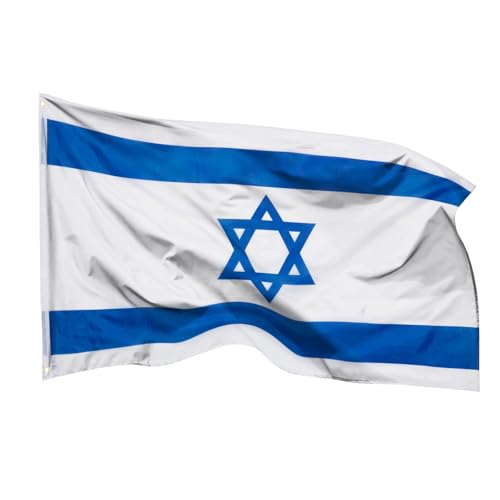 Aricona Israel Flagge 90x150cm - wetterbeständige Fahne mit Messingösen, 100% Polyester, robuste Doppelnaht & in lebendigen Farben - ideal für Flaggen-Liebhaber, Israeliten & Freunde von Aricona