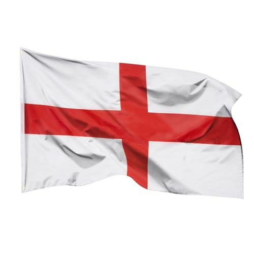 Aricona England Flagge 90x150cm - wetterbeständige Fahne mit Messingösen, 100% Polyester, robuste Doppelnaht & in lebendigen Farben - ideal für Flaggen-Liebhaber Aricona England Flagge 90x150cm - wetterbeständige Fahne mit Messingösen, 100% Polyester, robuste Doppelnaht & in lebendigen Farben - ideal für Flaggen-Liebhaber von Aricona