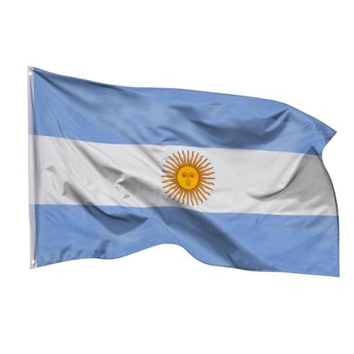 Aricona Argentinien Flagge 90x150cm - wetterbeständige Fahne mit Messingösen, 100% Polyester, robuste Doppelnaht & in lebendigen Farben - ideal für Flaggen-Liebhaber Aricona Argentinien Flagge 90x150cm - wetterbeständige Fahne mit Messingösen, 100% Polyester, robuste Doppelnaht & in lebendigen Farben - ideal für Flaggen-Liebhaber von Aricona