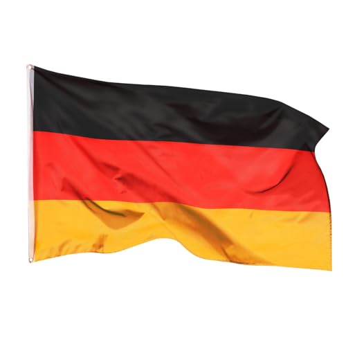 Aricona Deutschland Flagge 250x150cm - wetterbeständige Fahne mit Messingösen, 100% Polyester, robuste Doppelnaht & in lebendigen Farben - ideal für Flaggen-Liebhaber Aricona Deutschland Flagge 250x150cm - wetterbeständige Fahne mit Messingösen, 100% Polyester, robuste Doppelnaht & in lebendigen Farben - ideal für Flaggen-Liebhaber von Aricona