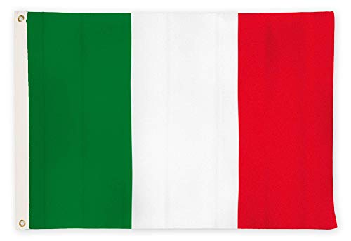 aricona Italien Flagge - Italienische Nationalflagge 90 x 150 cm mit Messing-Ösen - Wetterfeste Fahne für Fahnenmast - 100% Polyester von Aricona
