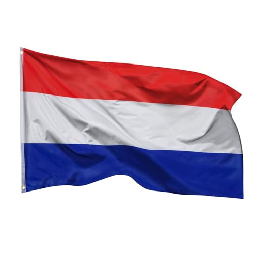 Aricona Holland Flagge 90x150cm - wetterbeständige Niederlande Fahne mit Messingösen, 100% Polyester, robuste Doppelnaht & in lebendigen Farben - ideal für Flaggen-Liebhaber von Aricona
