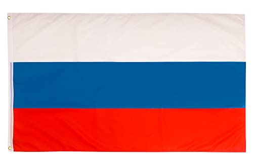 aricona Russland Flagge - Russische Flagge 90x150 cm mit Messing-Ösen - Wetterfeste Fahne für Fahnenmast - 100% Polyester von Aricona