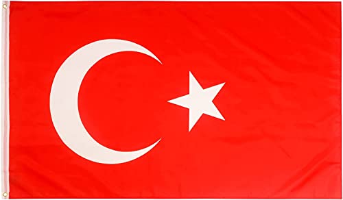 Aricona Türkei Flagge 90x150cm - wetterbeständige Fahne mit Messingösen, 100% Polyester, robuste Doppelnaht & in lebendigen Farben - ideal für Flaggen-Liebhaber Aricona Türkei Flagge 90x150cm - wetterbeständige Fahne mit Messingösen, 100% Polyester, robuste Doppelnaht & in lebendigen Farben - ideal für Flaggen-Liebhaber von Aricona