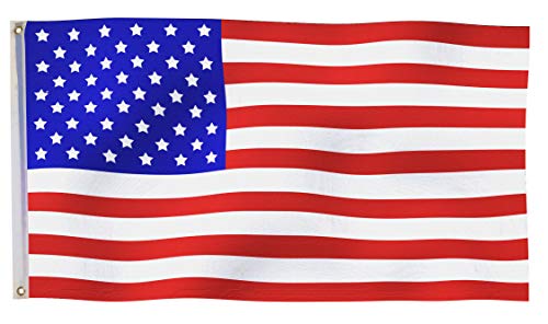 Aricona USA Flagge - Amerika Fahne 90 x 150 cm mit Messing-Ösen - Wetterfeste Fahne für Fahnenmast - 100% Polyester von Aricona