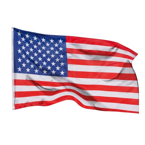 Aricona USA Flagge 90x150cm - wetterbeständige Fahne mit Messingösen, 100% Polyester, robuste Doppelnaht & in lebendigen Farben - ideal für Flaggen-Liebhaber von Aricona