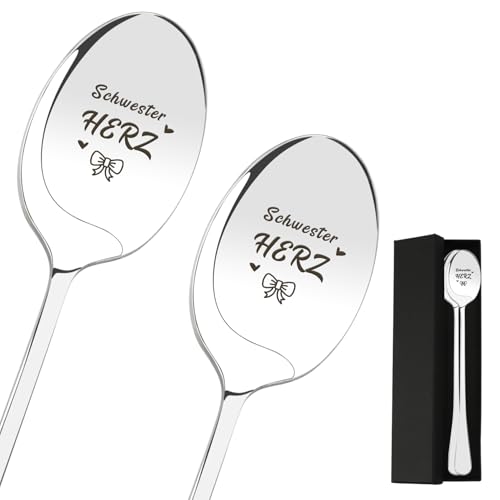 Schwester Geschenke für Schwester Geschenk Schwester Ostern Geschenke für Schwestern Osterngeschenk Kaffeelöffel mit Gravur Große Schwester Geschenk für Schwester Geschenkideen Schwester Geburtstag von Aridantrp