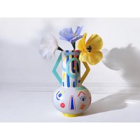 Gesicht Keramikvase, Handbemalte Abstraktes Vase Gesicht Keramikvase, Handbemalte Abstraktes Vase von ArienelStudio