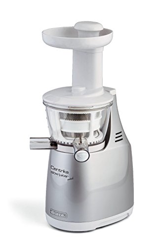 Ariete 00C016800AR0 Slow Juicer 168 mit nur 65 u/min für mehr und qualitativ besseren Saftertrag, Edelstahl, Silber/weiß von Ariete