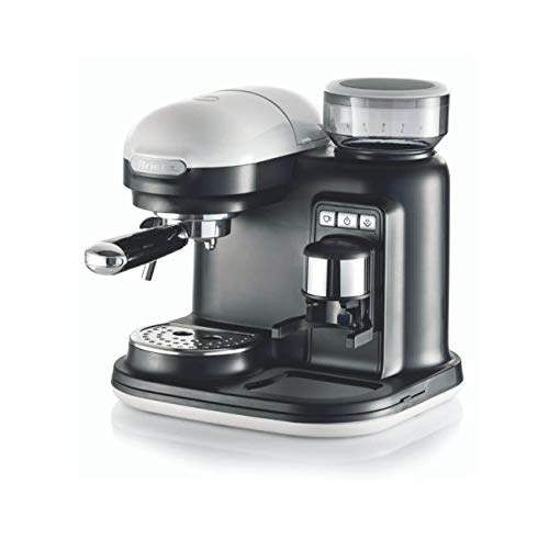 Ariete 1318W Siebträger-Espressomaschine moderna mit Kaffeemühle und Milchaufschäumdüse, Weiß von Ariete