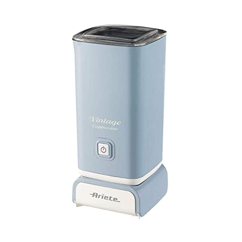 Ariete Vintage Cappucino 2878, Elektrischer Milchaufschäumer im Retro-Stil für Cappuccino & Heiße Schokolade, Milchschaum für Cappuccino in 2 Minuten , 250ml Fassungsvermögen, 500W Leistung, Blau Ariete Vintage Cappucino 2878, Elektrischer Milchaufschäumer im Retro-Stil für Cappuccino & Heiße Schokolade, Milchschaum für Cappuccino in 2 Minuten , 250ml Fassungsvermögen, 500W Leistung, Blau von Ariete