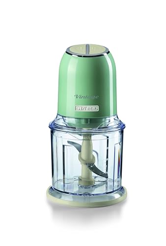 Ariete Vintage 438, Retro Elektrischer Gemüse- und Ice-Crusher mit 2 Geschwindigkeitsstufen, 4 Edelstahlklingen, Rutschfesten Standüßen, 600 ml Fassungsvermögen, 400W, Grün Ariete Vintage 438, Retro Elektrischer Gemüse- und Ice-Crusher mit 2 Geschwindigkeitsstufen, 4 Edelstahlklingen, Rutschfesten Standüßen, 600 ml Fassungsvermögen, 400W, Grün von Ariete