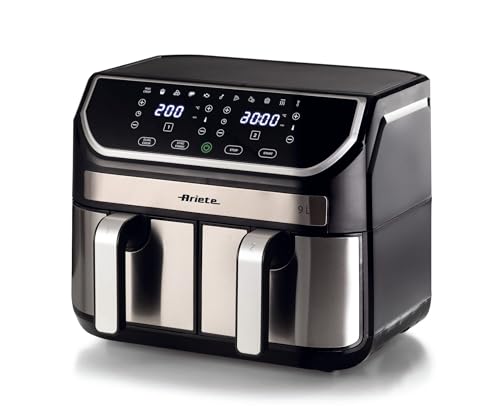 Ariete 4625 Luftfritteuse 9L - 11 voreingestellte Programme, Digitalanzeige, spülmaschinenfeste Dual-Korb-Luftfritteuse mit Rapid Air Technologie, einstellbare Temperatur von 80°C-200°C Ariete 4625 Luftfritteuse 9L - 11 voreingestellte Programme, Digitalanzeige, spülmaschinenfeste Dual-Korb-Luftfritteuse mit Rapid Air Technologie, einstellbare Temperatur von 80°C-200°C von Ariete