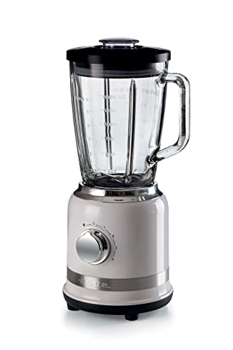 Ariete 585 Modern Standmixer, 1000 W, 1,5 L Fassungsvermögen, 4 Geschwindigkeiten + Pulse-Funktion, Graduierter Glasbecher, 4 Edelstahlklingen, Weiß von Ariete