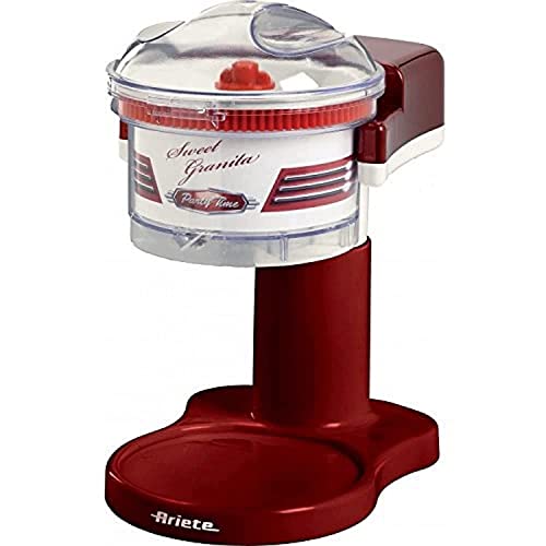 Ariete 78 Sweet Granita, Selbstgemachte Granita-Maschine, 30 W, Eiszerkleinerungskorb, Edelstahlklinge, Rot von Ariete