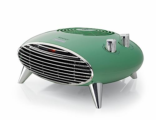 Ariete 8211 Tischheizlüfter, Elektroheizung, 2000 W, Thermostat, leise, verchromter Grill und Füße, Grün von Ariete