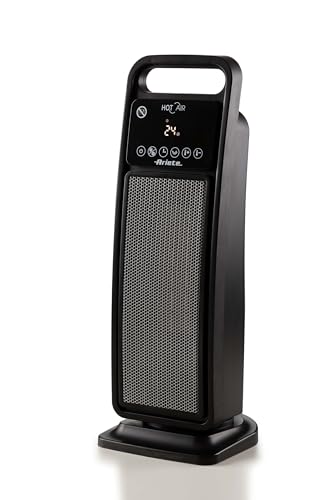 Ariete 8212 Elektrischer Turmheizer, 2000 W, Ventilationsfunktion, Oszillationsfunktion, Timer bis zu 8 Stunden, LED-Display, Keramiktechnologie, geringer Stromverbrauch, Schwarz von Ariete